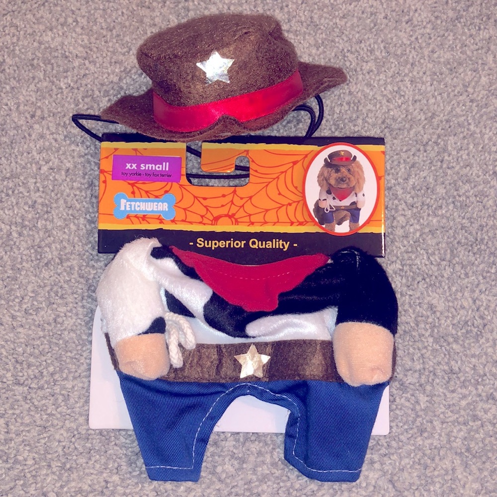 Cowboy Dog Costume With Hat XXSmall Small